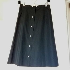 Vintage 60s Black Skirt with Snaps